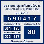 หวยออกวันที่16/11/63